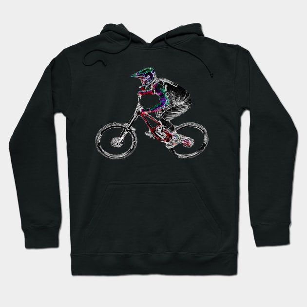 mtb downhill Hoodie by rickylabellevie